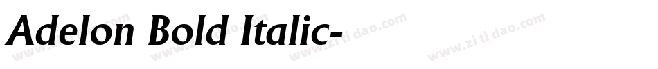 Adelon Bold Italic字体转换